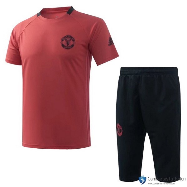 Camiseta Entrenamiento Manchester United Conjunto Completo 2017-18 Naranja